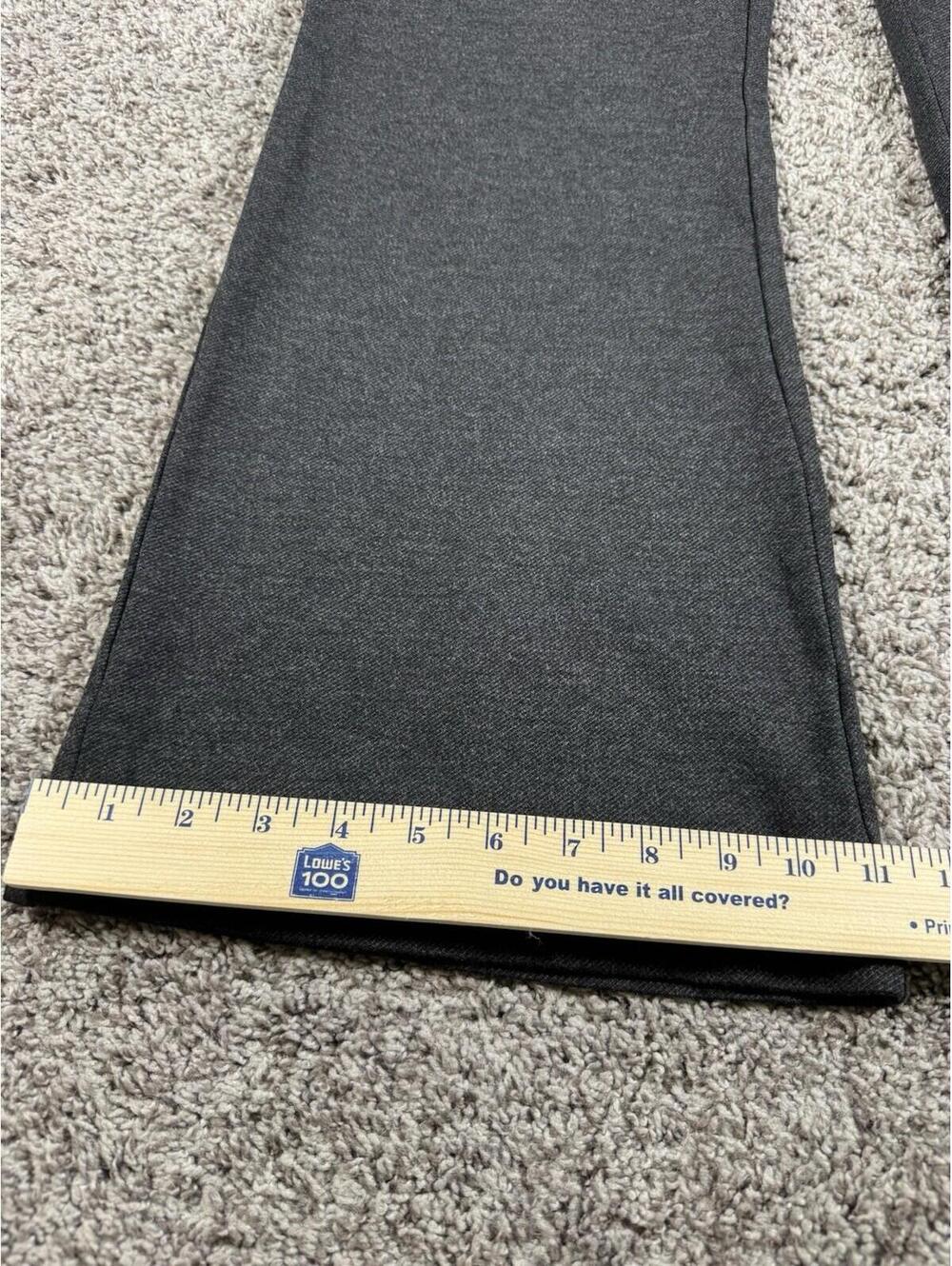 CAbi Womens Dress Pants Trousers Wide Leg Flat Front Dark Gray Size 14 - Picture 8 of 9